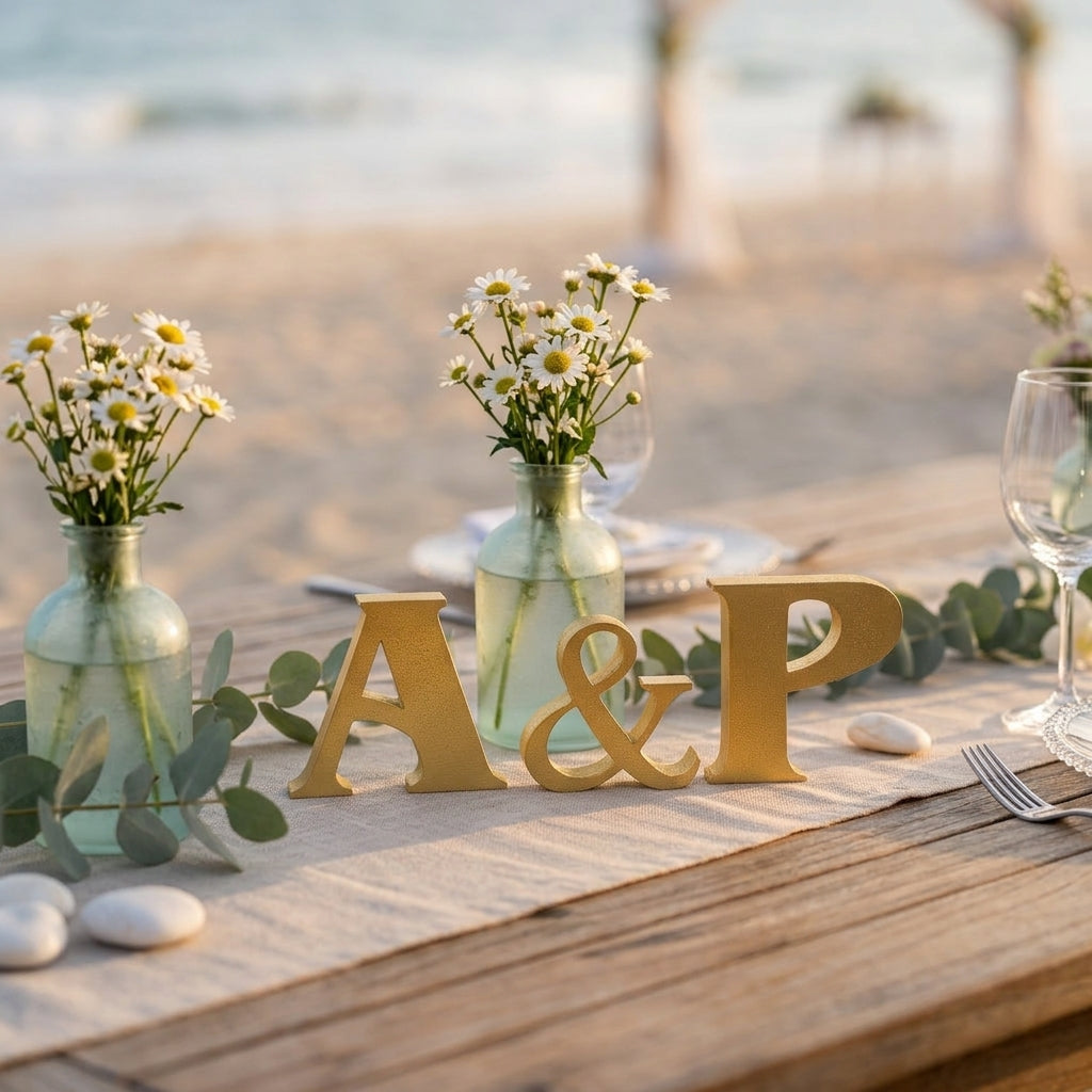 Personalized Freestanding Initial Letter & Event Monogram