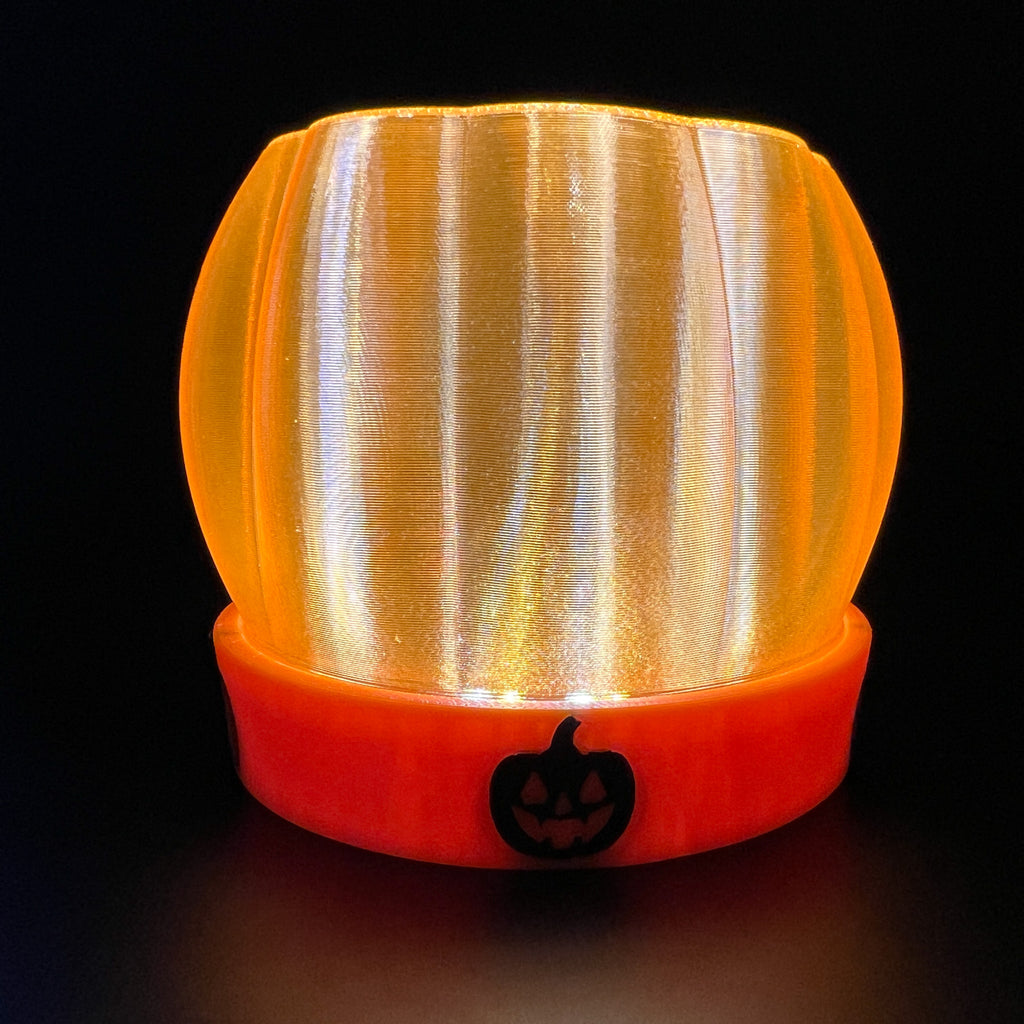 Halloween Small Pumpkin Table Lamp - Desk Light with Dimmer Switch for Halloween Decor