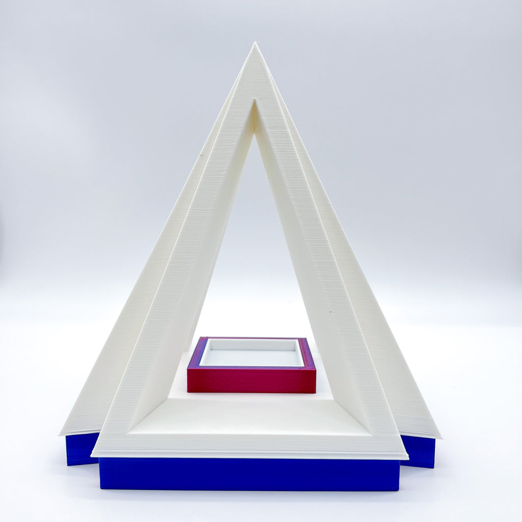 Pyramid Table Lamp with Color Changing Remoto | 3d Printed LED Lamp for Decor
