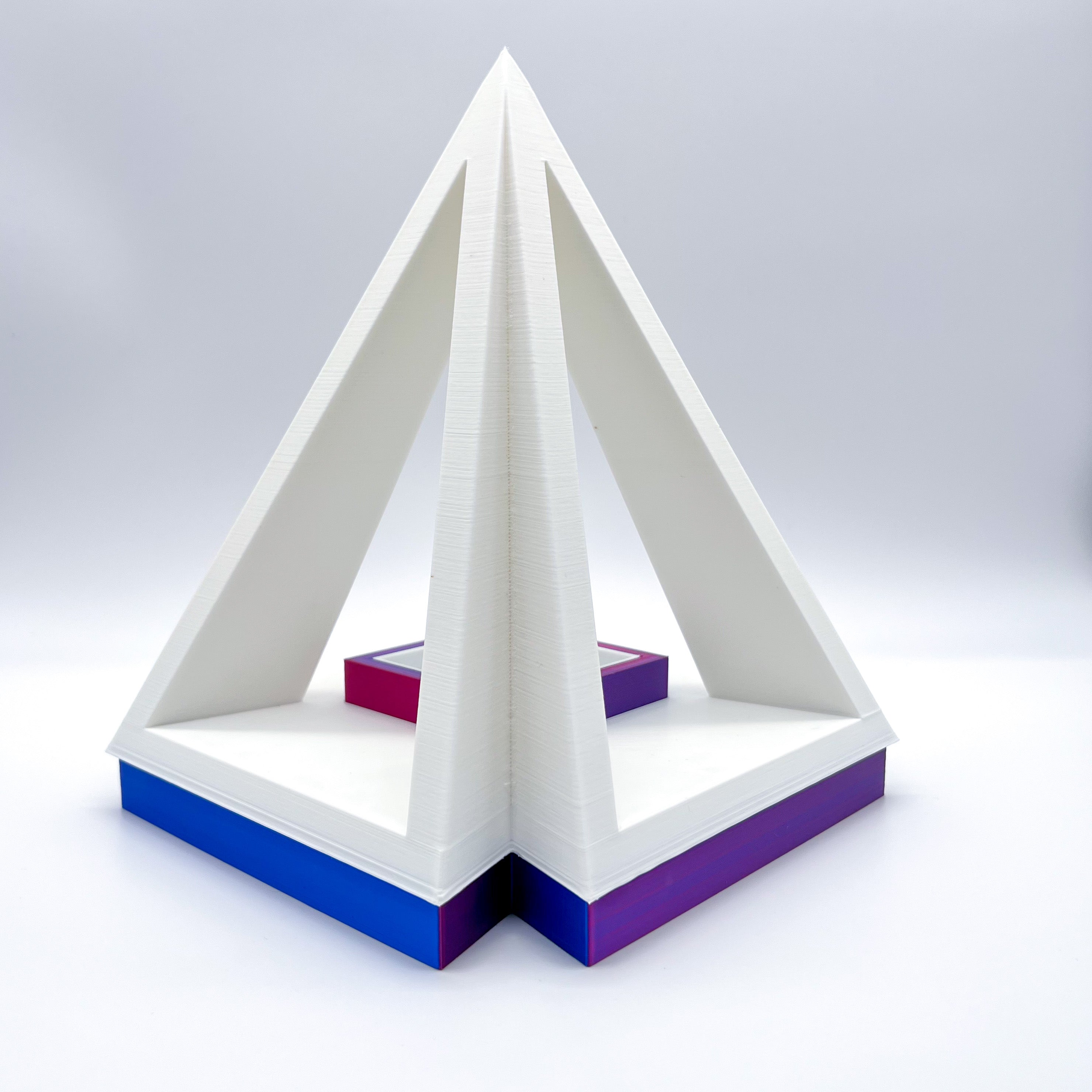 Pyramid Table Lamp with Color Changing Remoto | 3d Printed LED Lamp for Decor