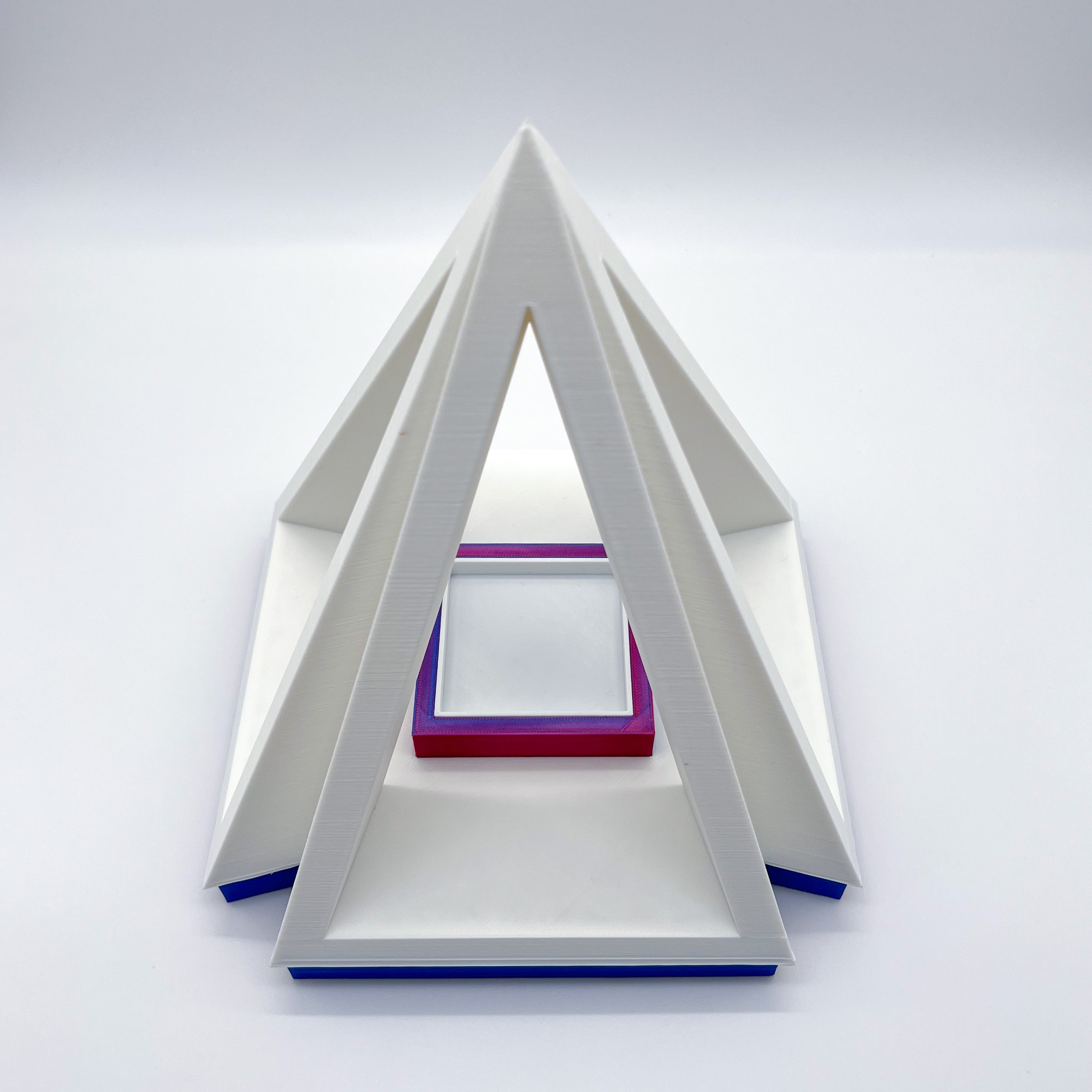 Pyramid Table Lamp with Color Changing Remoto | 3d Printed LED Lamp for Decor