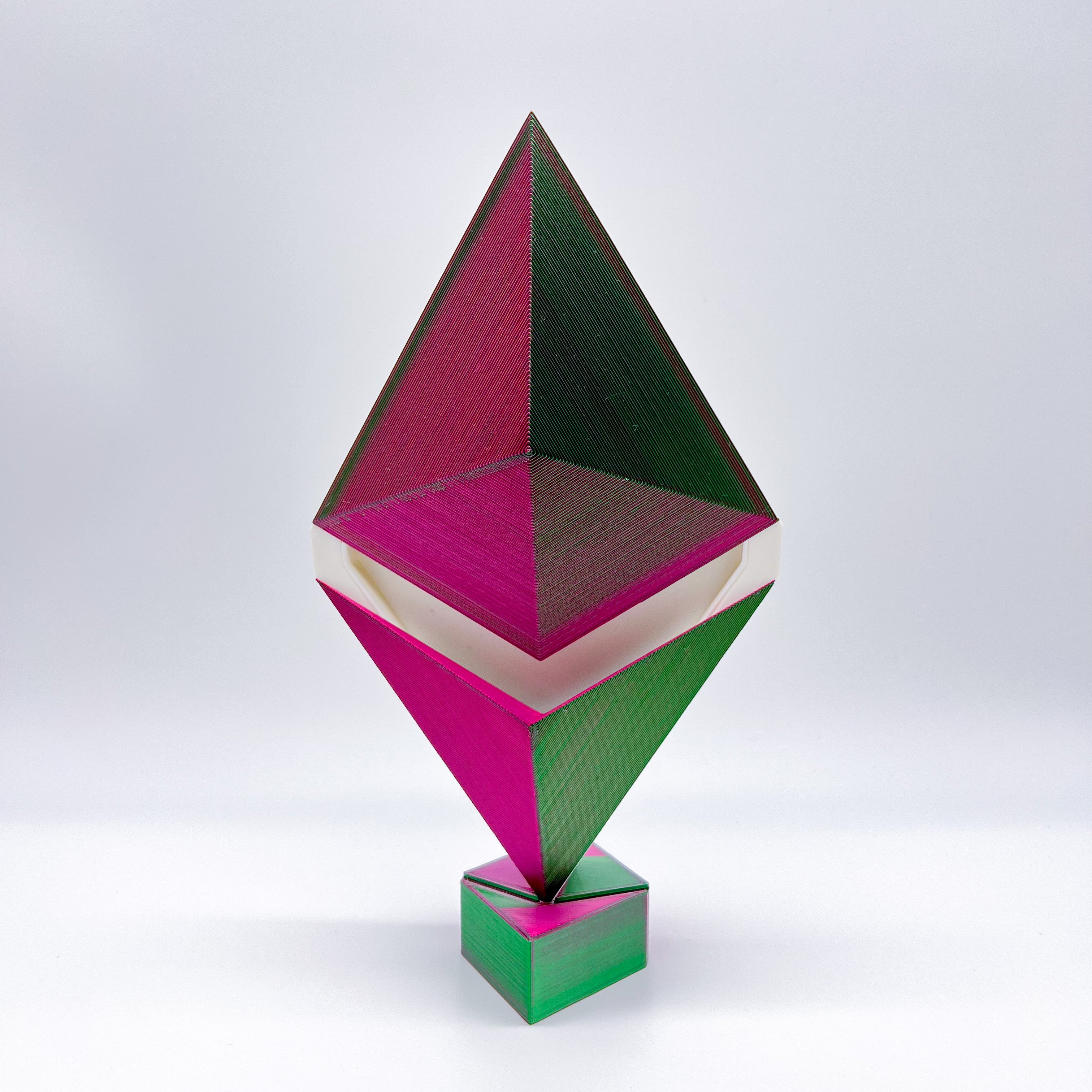 Ethereum LED Desk Lamp  |  3d Printed Crypto Lamp Aesthetic