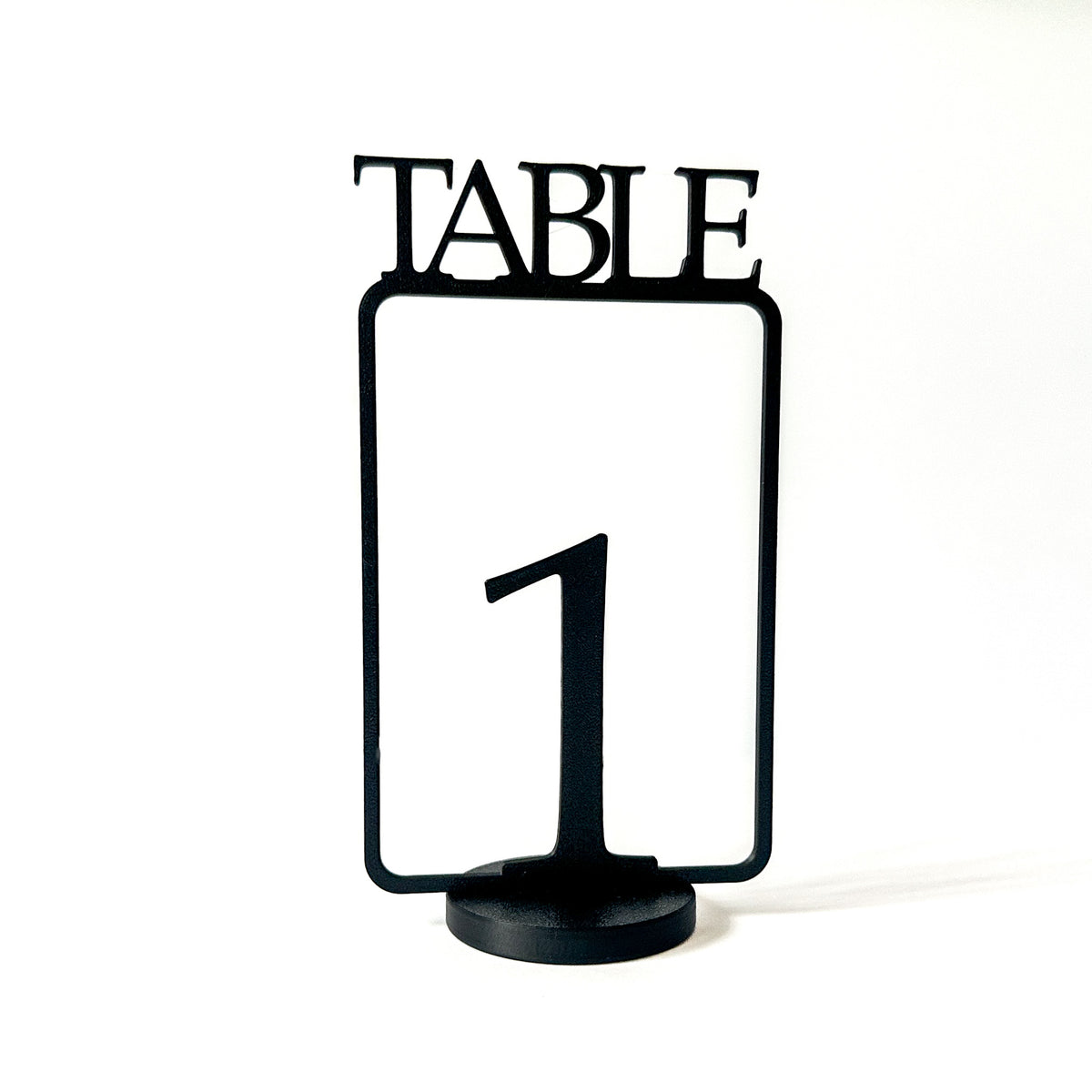 Table Numbers with Stand | Wedding Table Markers with Holder | Modern Party & Event Table Signs, Gold, Matte Black, Matte White (Copy)
