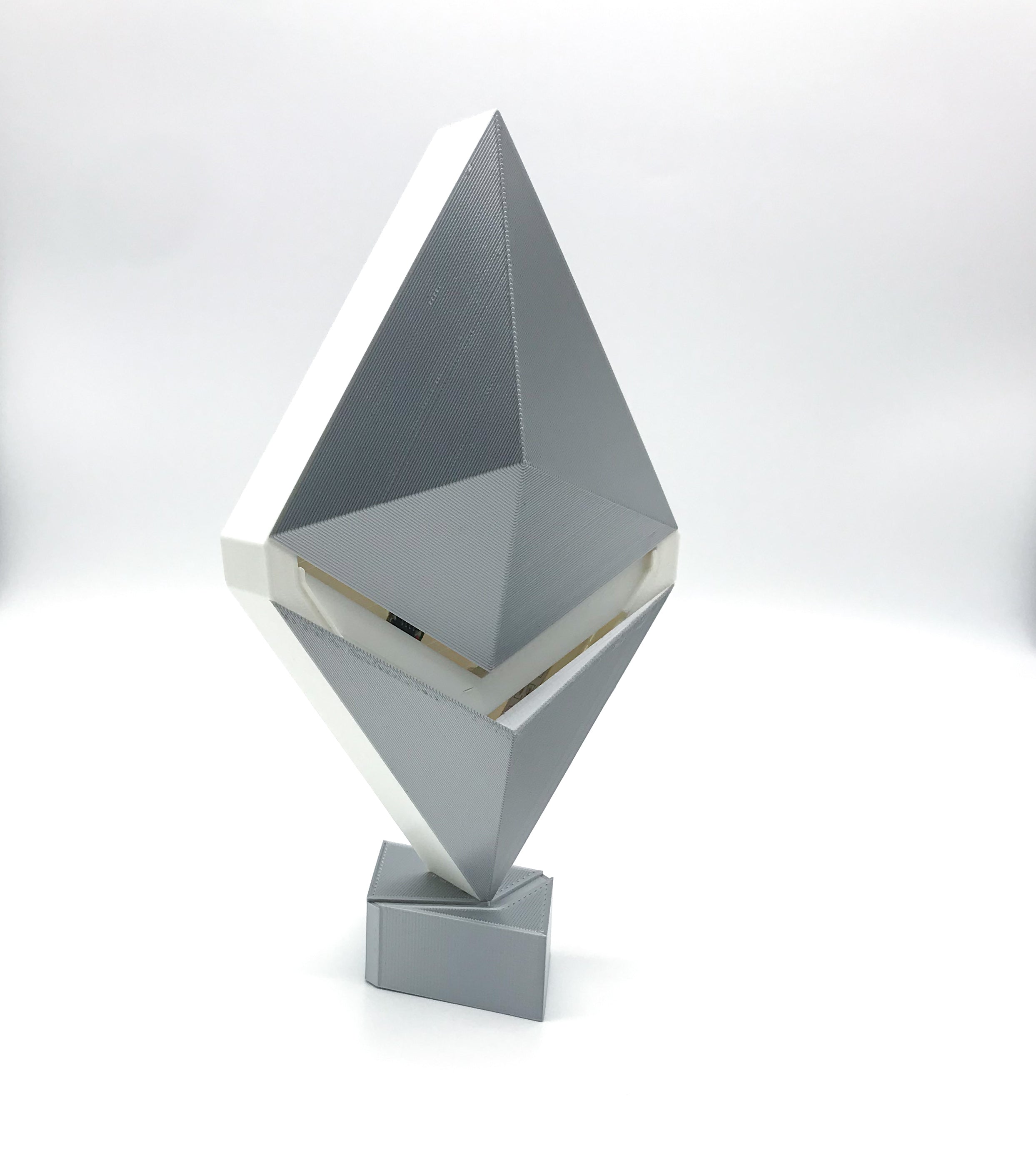Ethereum LED Desk Lamp  |  3d Printed Crypto Lamp Aesthetic