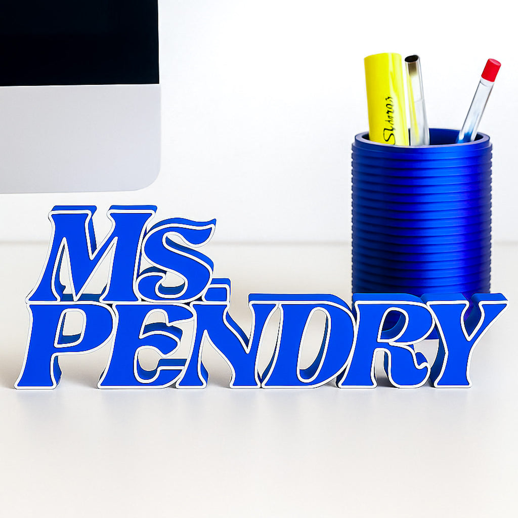 Custom Teacher Desk Name Plate, 3d Printed Name for Teacher gift