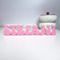 Custom 3d Printed Desk Name Plate | Personalized Name Sign for Desk Decor | Retro Style