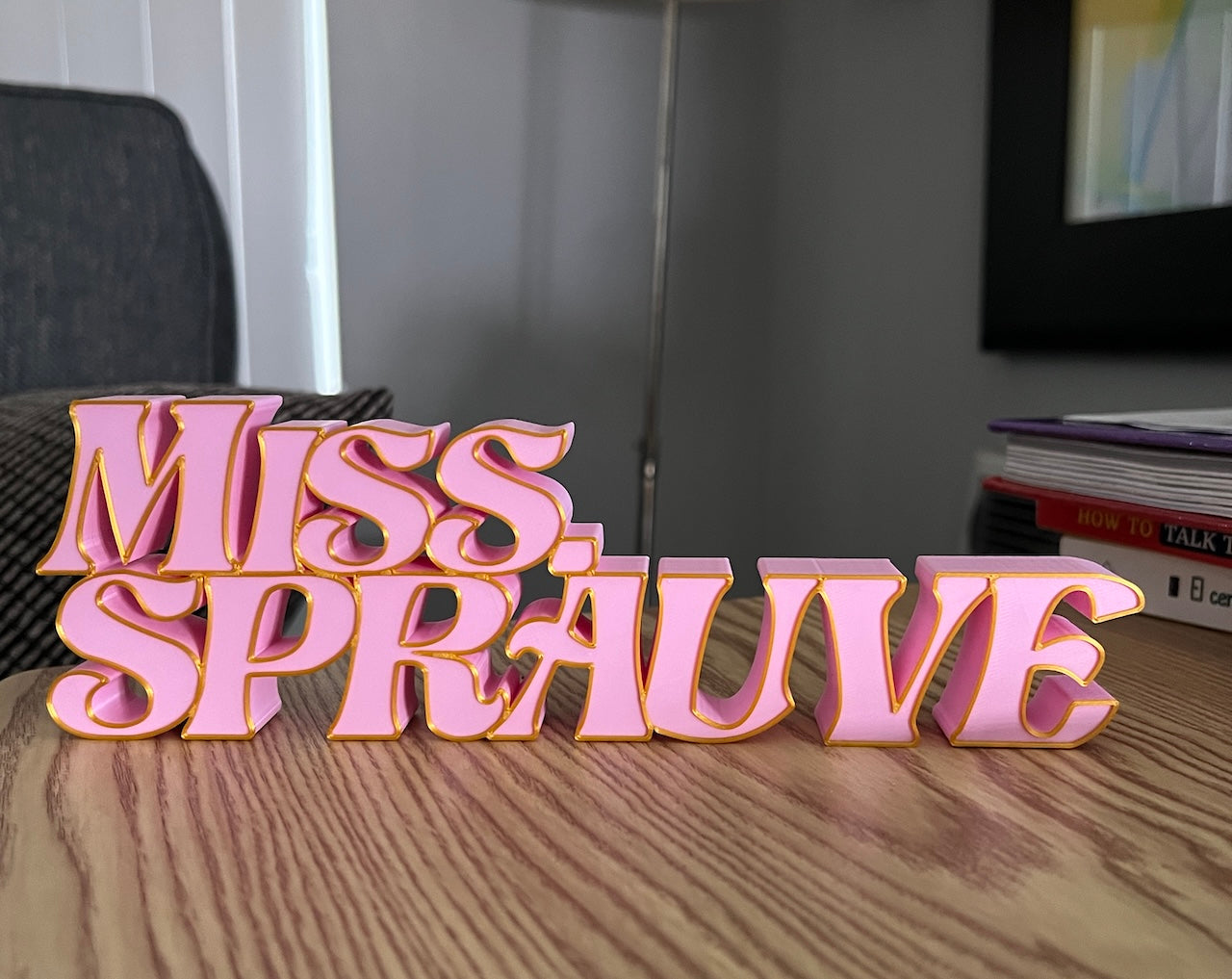 Custom Teacher Desk Name Plate, 3d Printed Name for Teacher gift