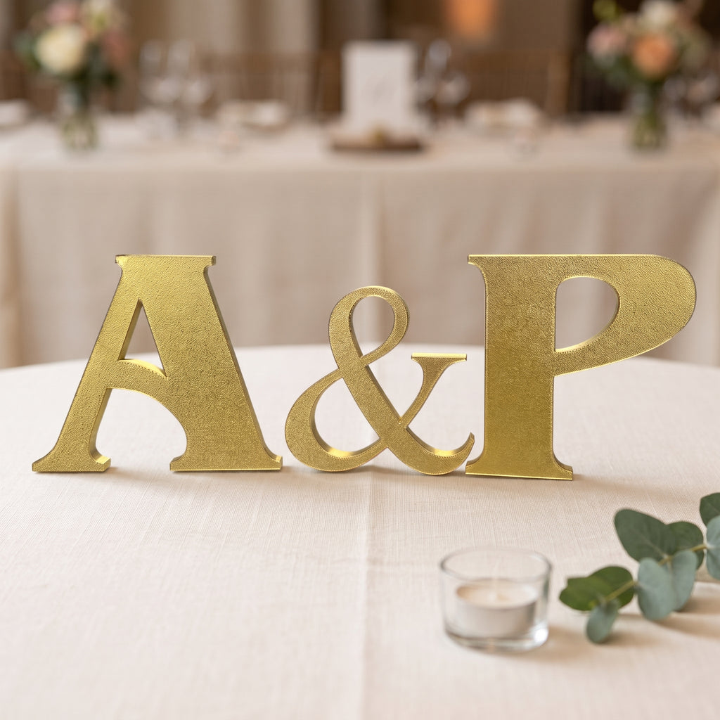 Personalized Freestanding Initial Letter & Event Monogram