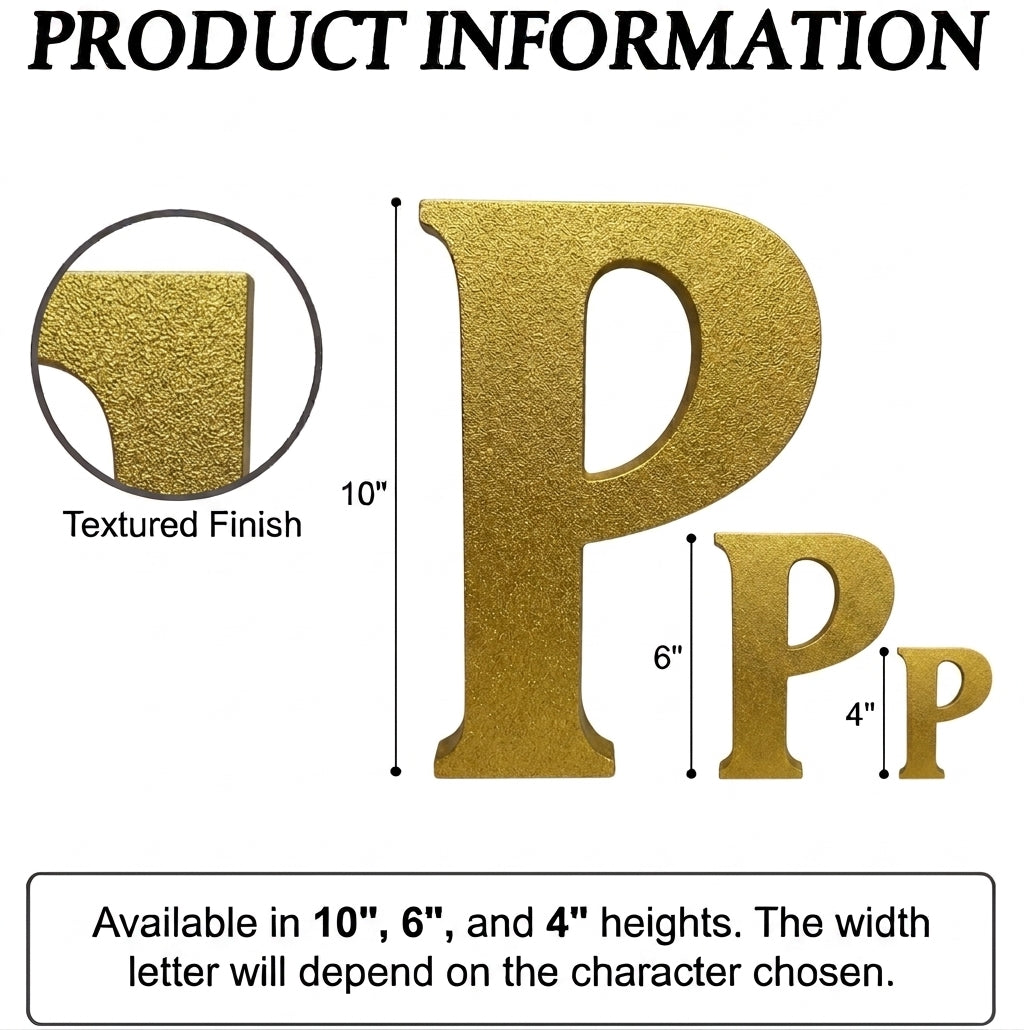 Personalized Freestanding Initial Letter & Event Monogram