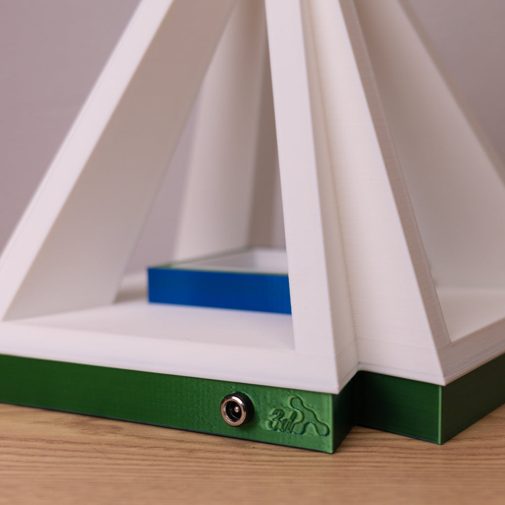 Pyramid Table Lamp with Color Changing Remoto | 3d Printed LED Lamp for Decor
