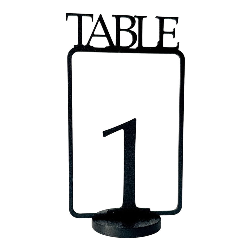Table Numbers with Stand | Wedding Table Markers with Holder | Modern Party & Event Table Signs, Gold, Matte Black, Matte White (Copy)