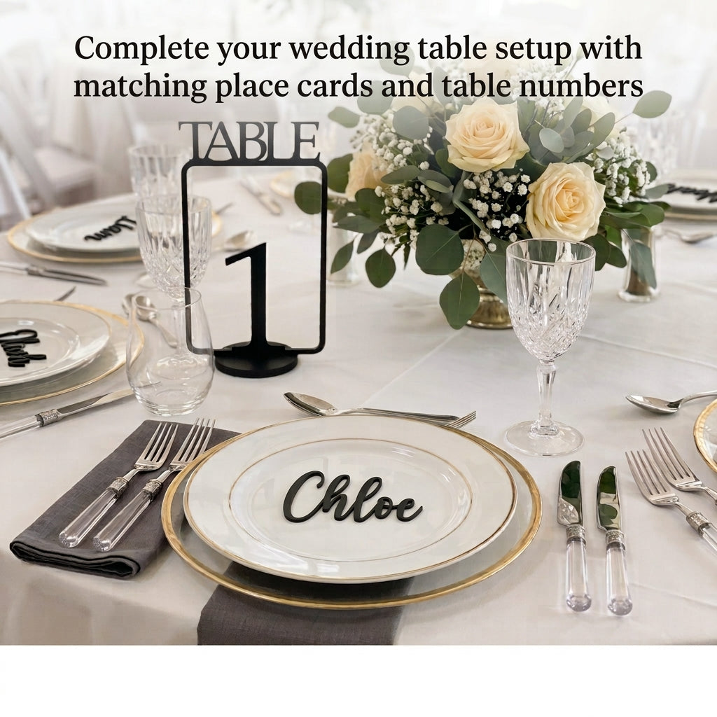 Personalized Name Place Cards for Wedding and Events, Custom Seating Cards for Birthday Dinners, Corporate Table Decor