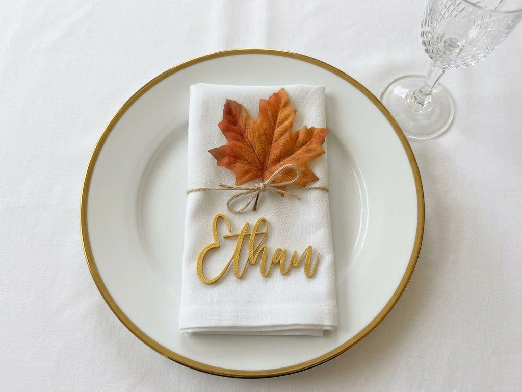 Personalized Name Place Cards for Wedding and Events, Custom Seating Cards for Birthday Dinners, Corporate Table Decor