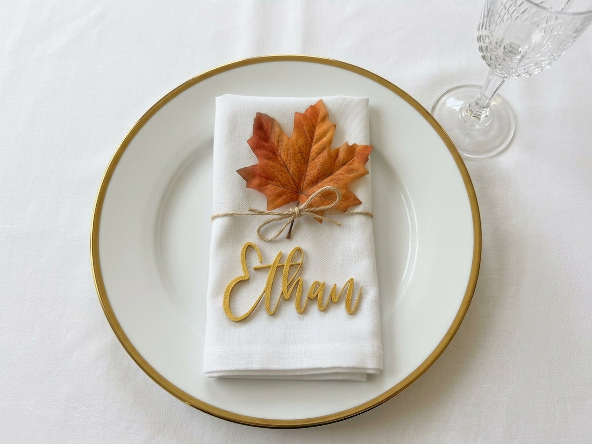 Personalized Name Place Cards for Wedding and Events, Custom Seating Cards for Birthday Dinners, Corporate Table Decor