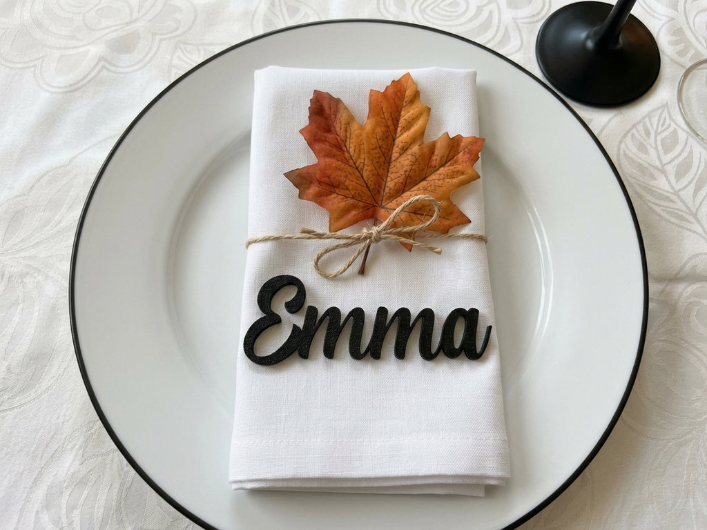 Personalized Name Place Cards for Wedding and Events, Custom Seating Cards for Birthday Dinners, Corporate Table Decor